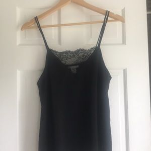 h&m black tank with lace